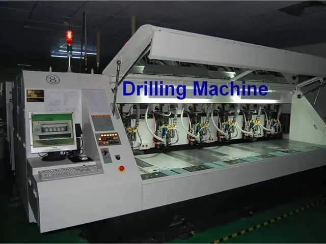 PCB drilling equipment at the shared manufacturing facility